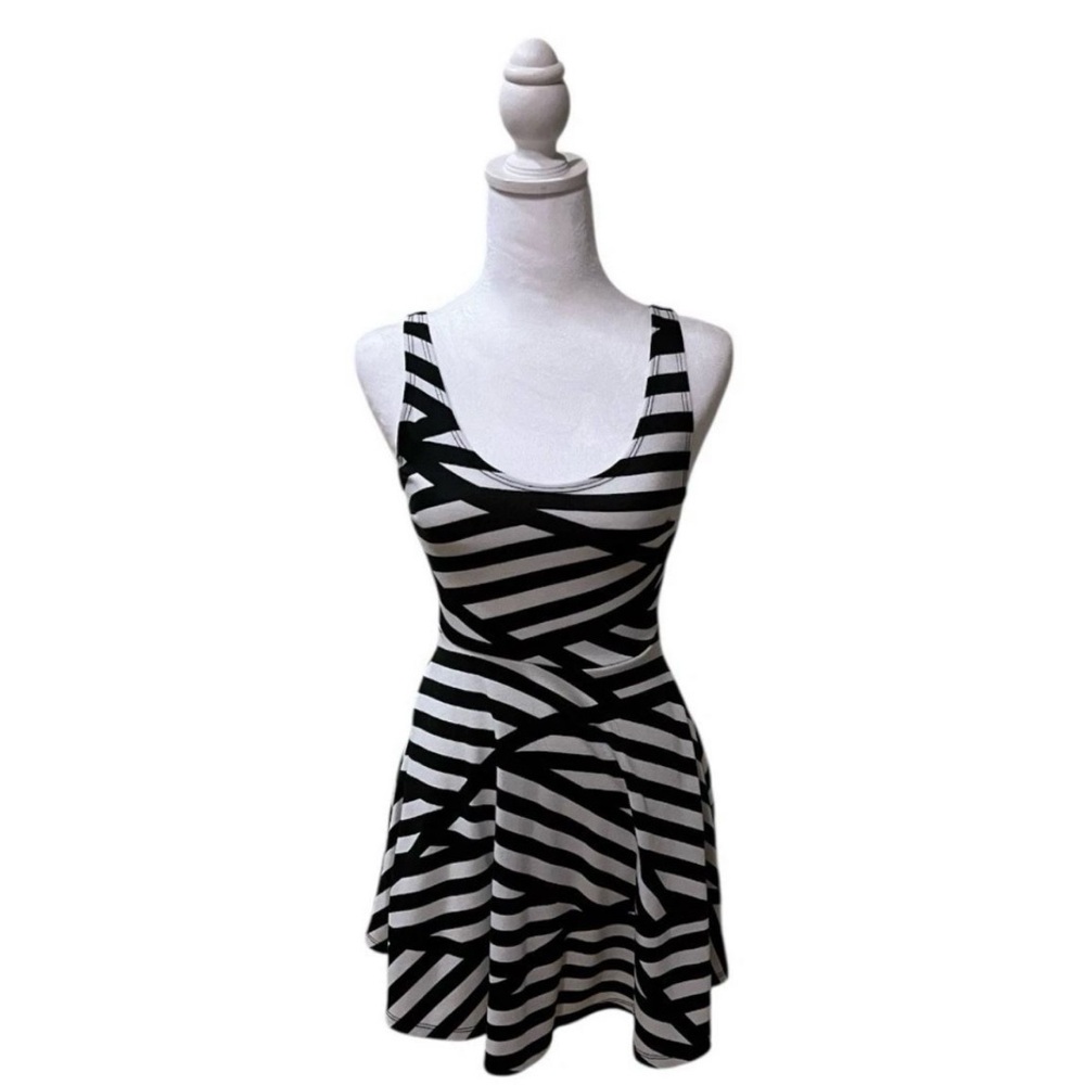 Black and White Striped Dress